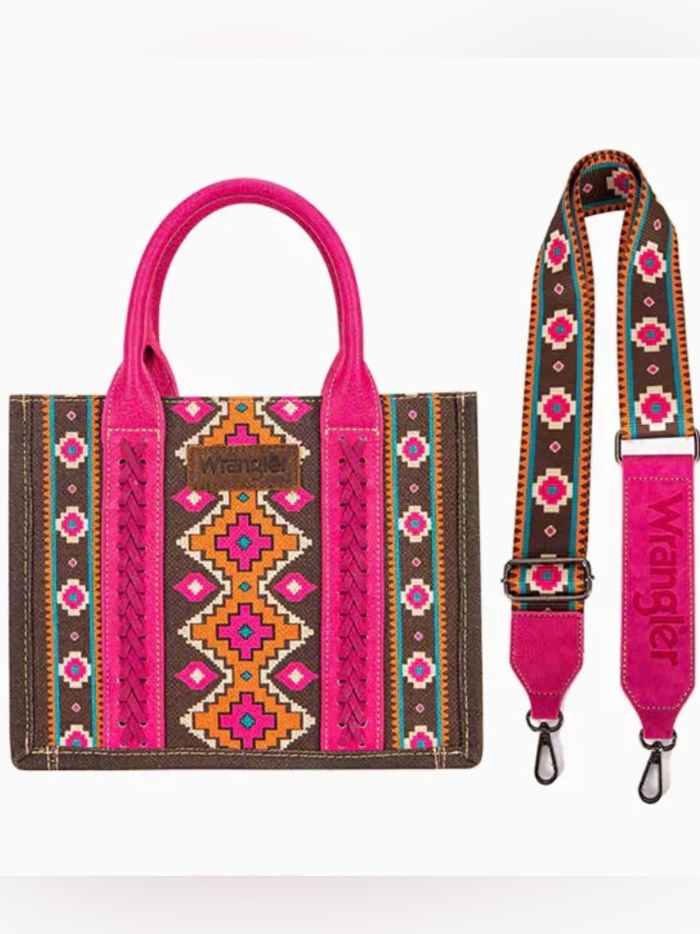 Wrangler Aztec Southwestern Tote with Detachable Strap